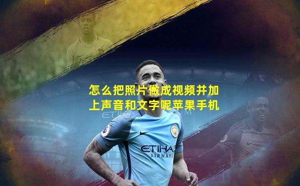 怎么把照片做成视频并加上声音和文字呢苹果手机