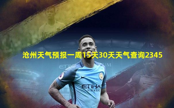 沧州天气预报一周15天30天天气查询2345