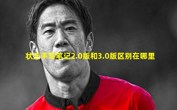状元手写笔记2.0版和3.0版区别在哪里