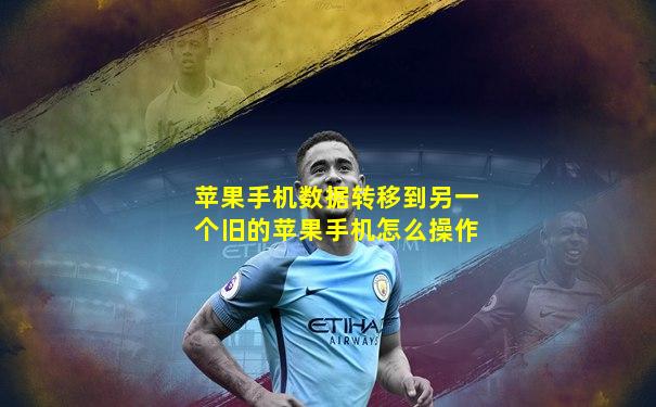 苹果手机数据转移到另一个旧的苹果手机怎么操作